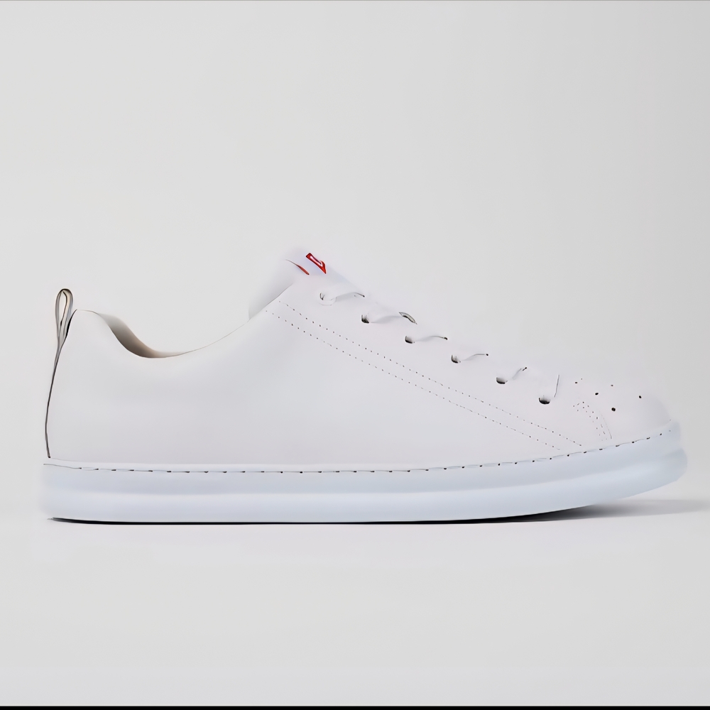 Camper White Men's Sneakers with Red Accent